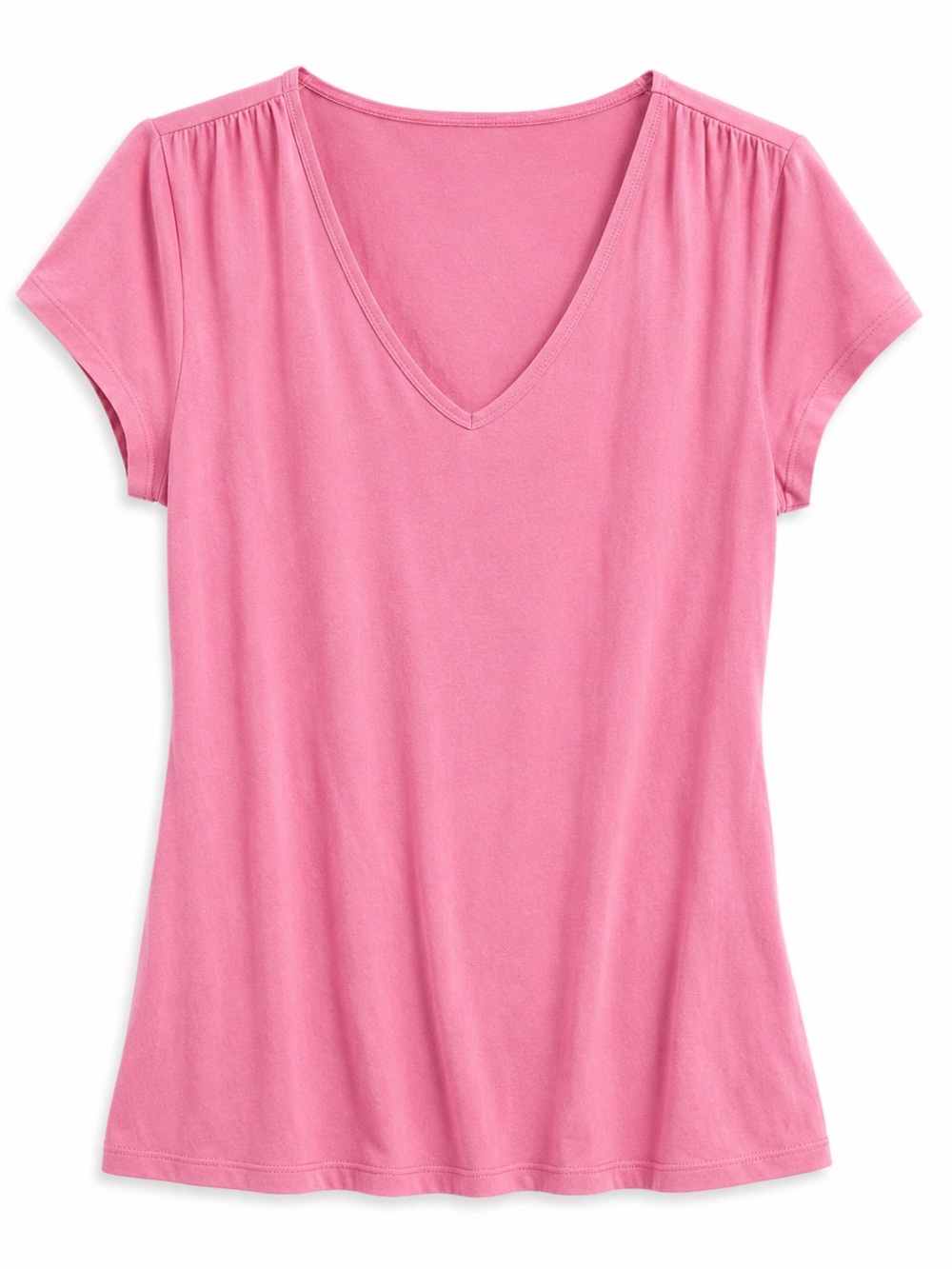 Merona Pink V-Neck Short Sleeve Top M